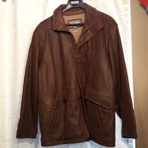 Wilsons leather jacket, 3/4 ,brown,sz.large